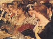 William Holyoake Inthe Front Row at the Opera France oil painting artist